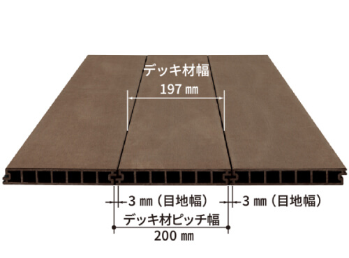 目地幅3mmで美しい意匠美と安全性