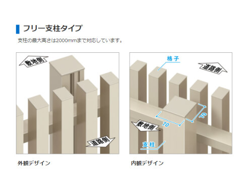 フリー支柱タイプと熱伸び吸収機能