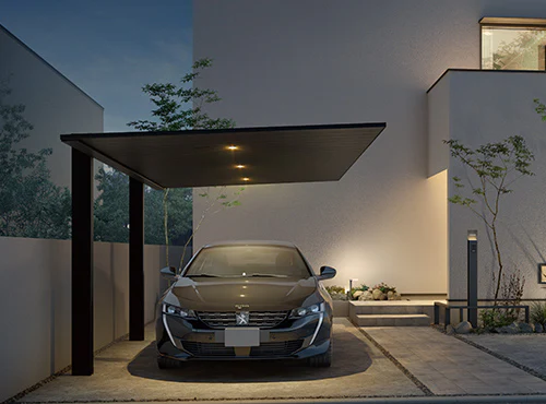 オプション追加で夜間の使いやすさや目隠し性も高められる